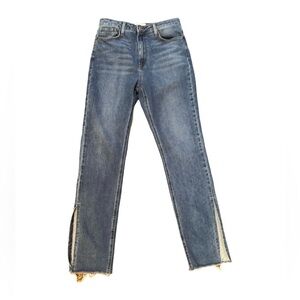 JUST BLACK DENIUM High Rise Split Straight Jeans Size 29